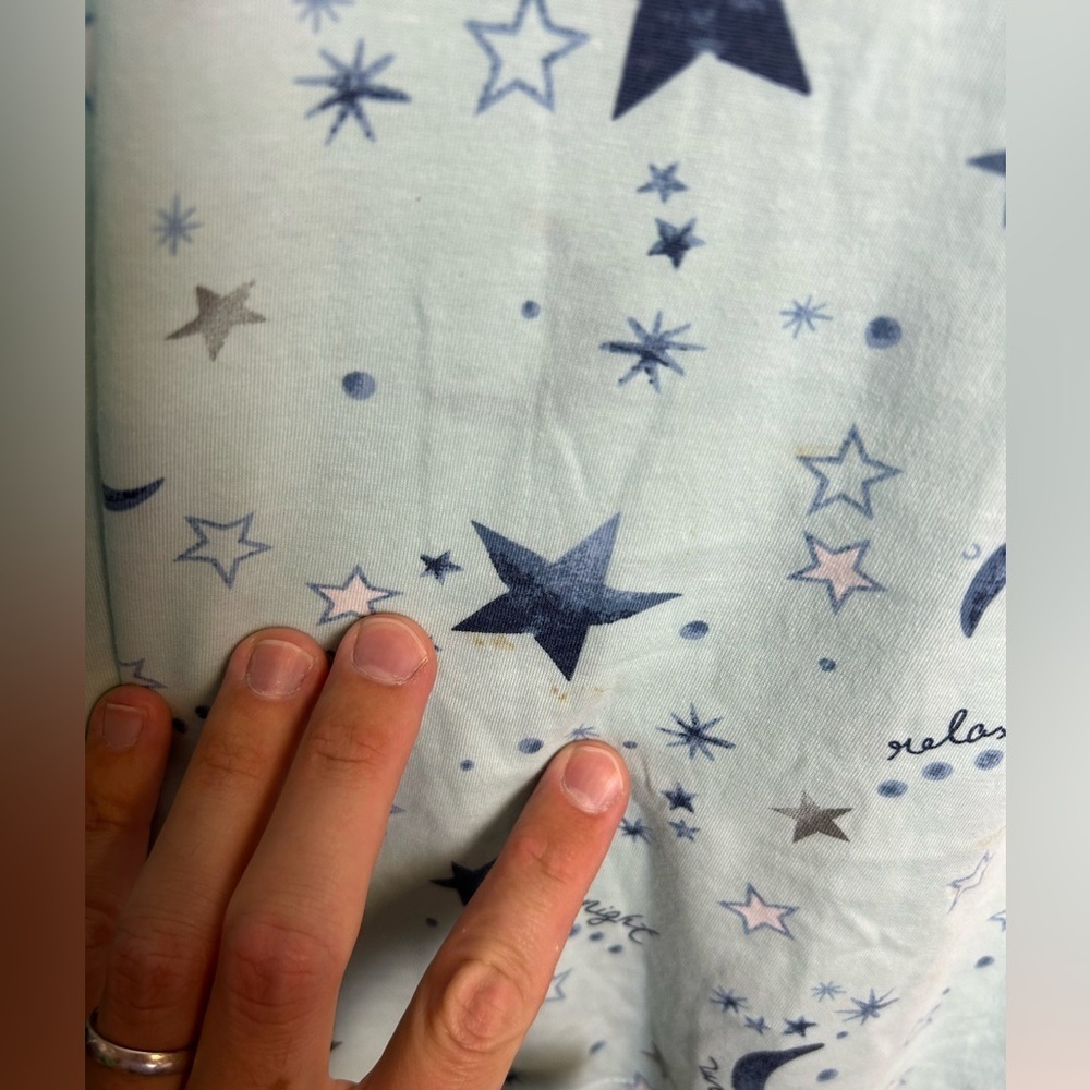 Enjoynight pajama Top Blue Star and Moon Novelty Print Size XL Blue comfortable - Picture 3 of 14